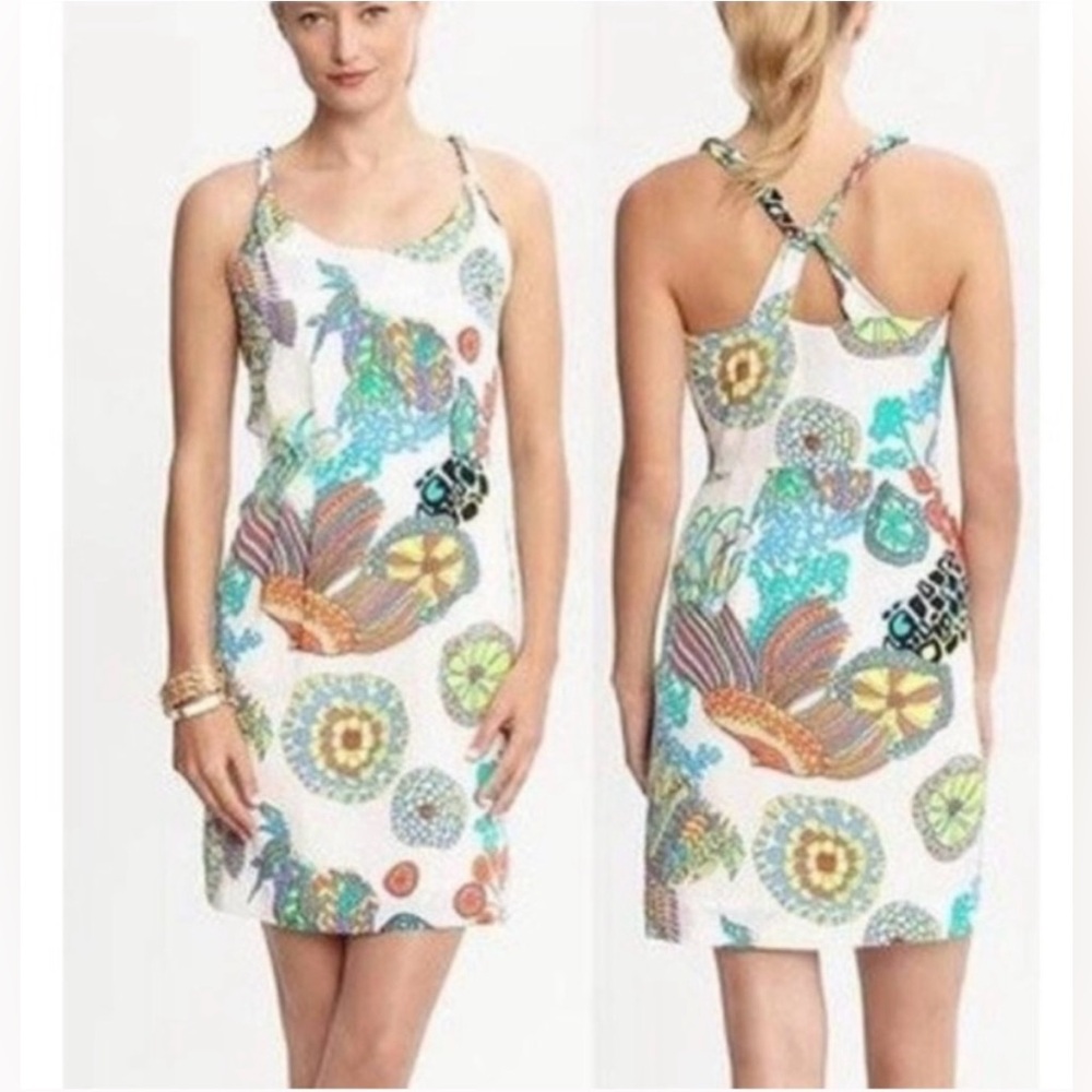 Trina Turk for Banana Republic Botanical Silk Dress - Size 0